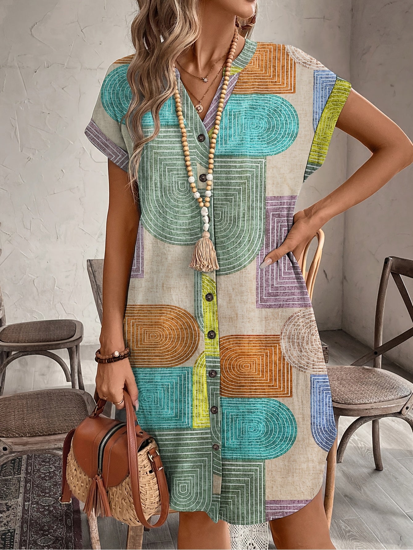 Robe Élégance Géométrique