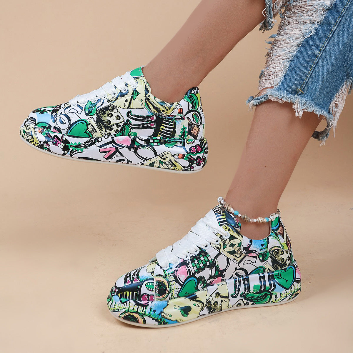 Chaussures à lacets et semelle épaisse