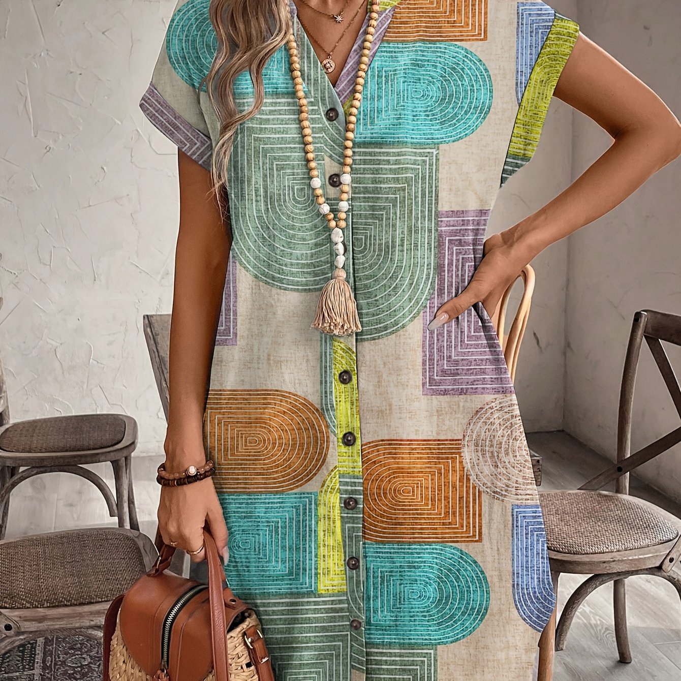 Robe Élégance Géométrique