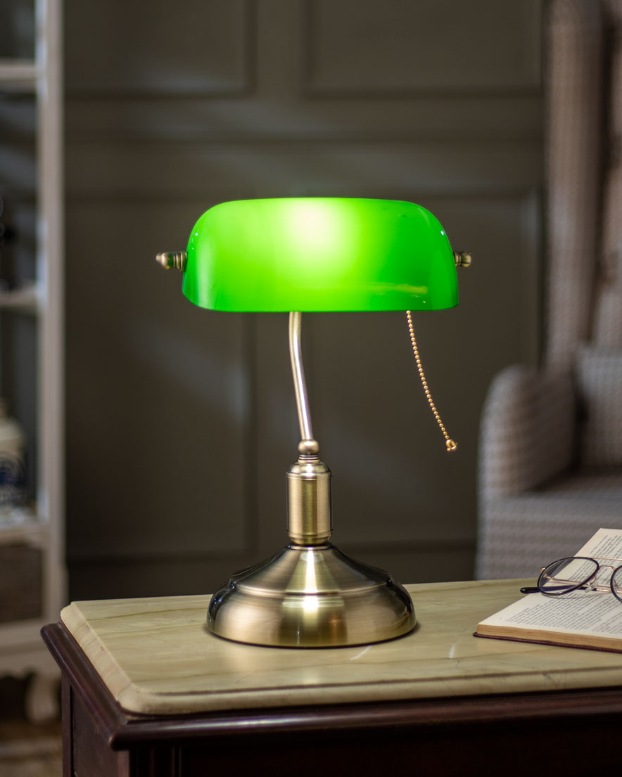 Banker Lamp Vintage Desk Lamp With Timeless Style For Living Spaces And Home Offices