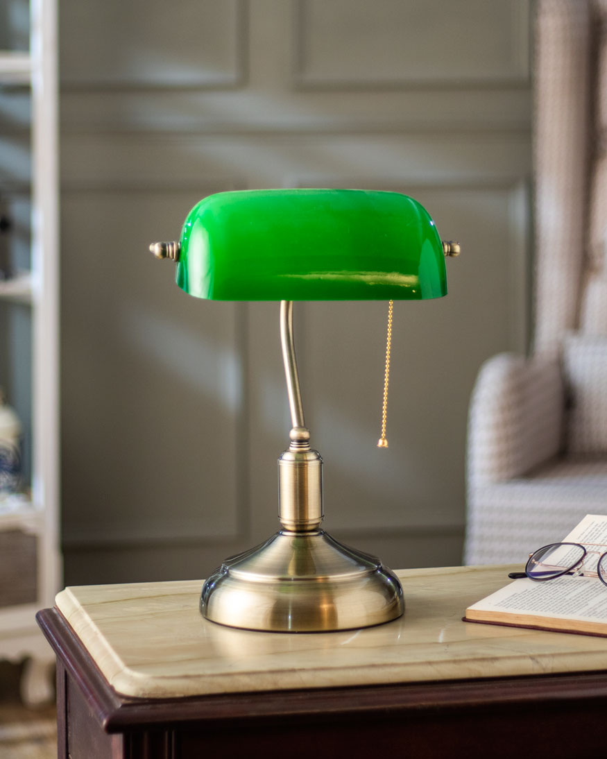Banker Lamp Vintage Desk Lamp With Timeless Style For Living Spaces And Home Offices