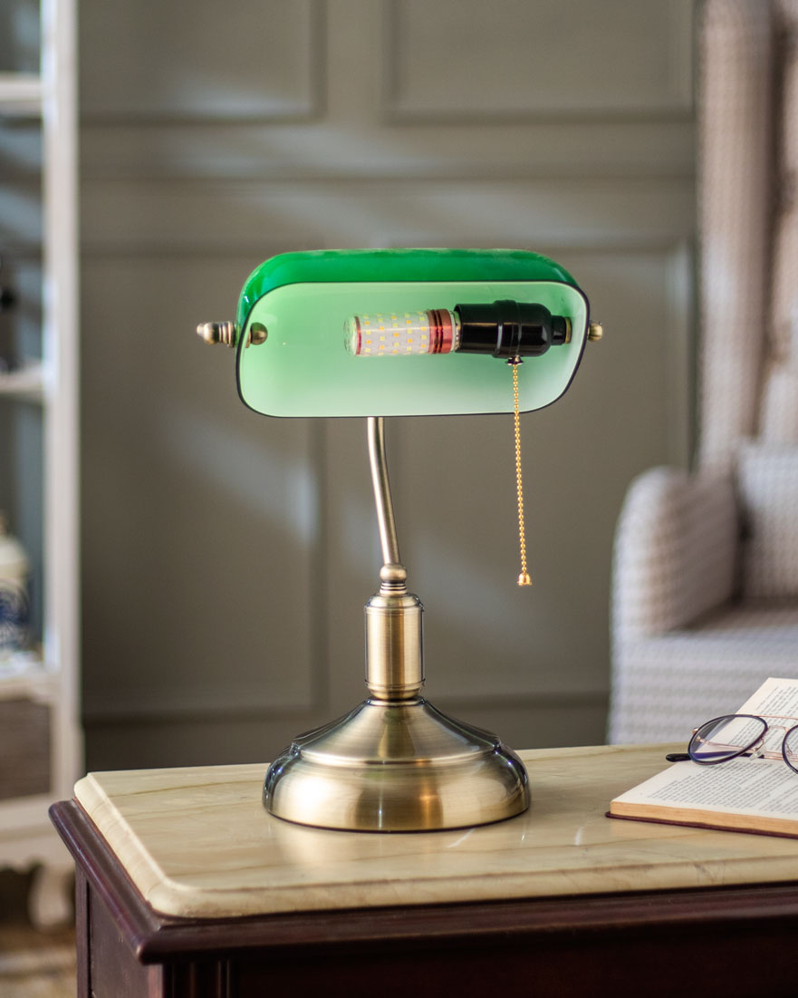 Banker Lamp Vintage Desk Lamp With Timeless Style For Living Spaces And Home Offices