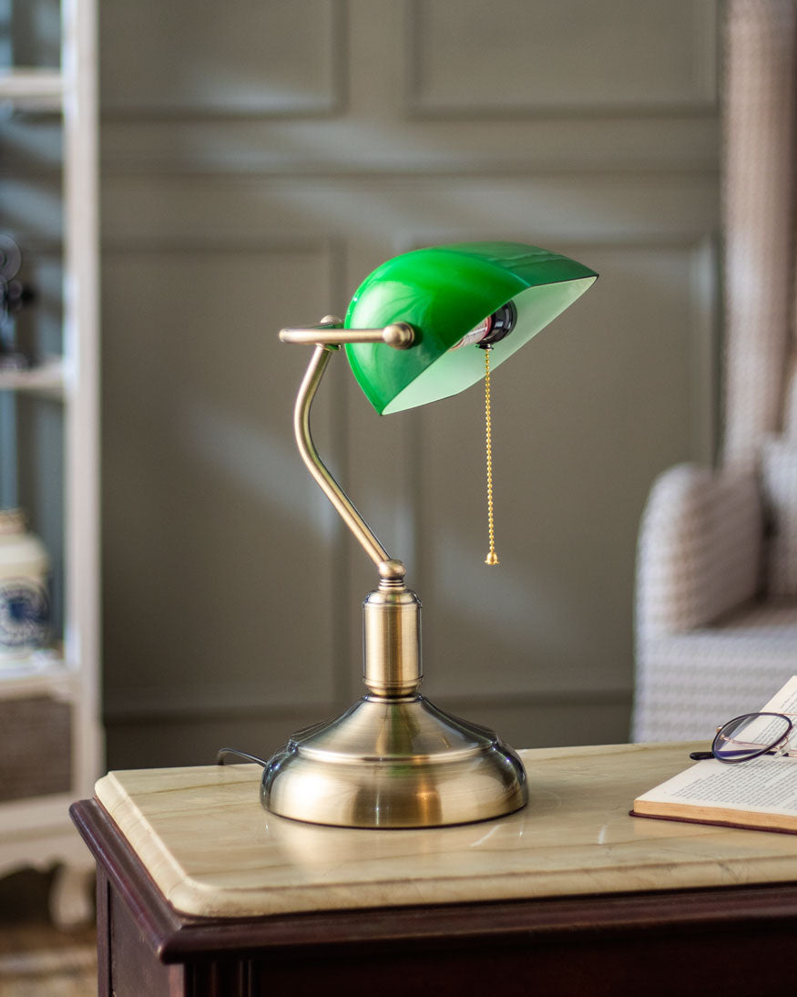 Banker Lamp Vintage Desk Lamp With Timeless Style For Living Spaces And Home Offices
