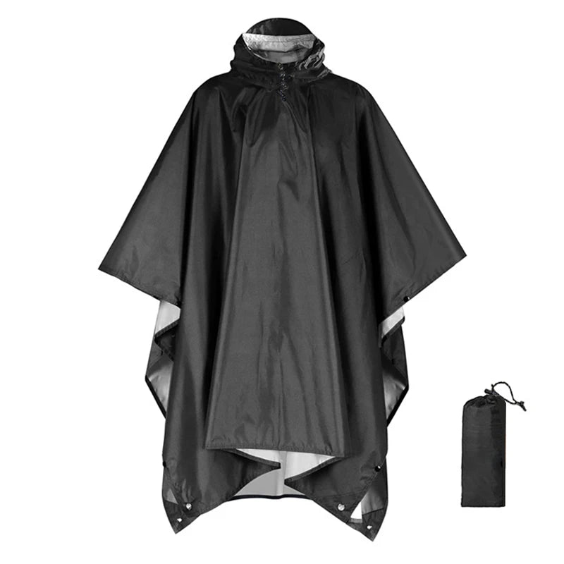 3-in-1-wasserdichter Regenponcho mit Kapuze - Abdeckung für Plane und Schlafsack