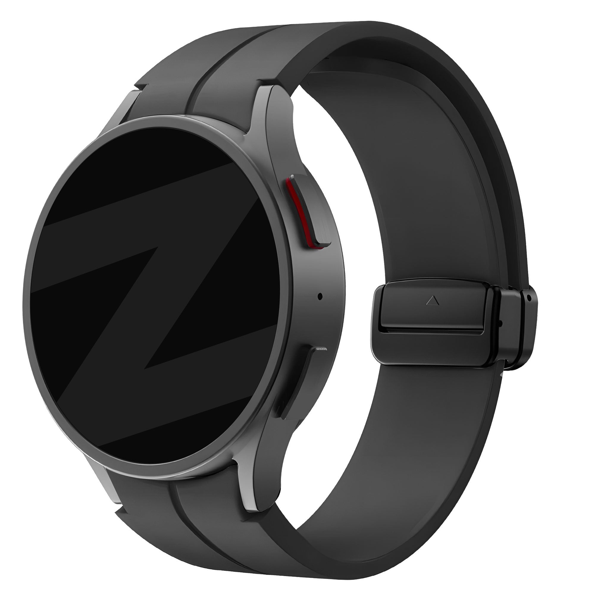 Silikonový řemínek Samsung Galaxy Watch 5 Pro — zapínání na přezku D-Buckle, černý