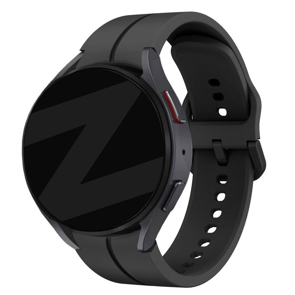 سوار سيليكون أسود شديد التحمل بمقاس 40 مم لساعة Samsung Galaxy Watch 4 — لمسة رياضية أنيقة