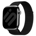 Correa de nailon tejido negro compatible con Apple Watch