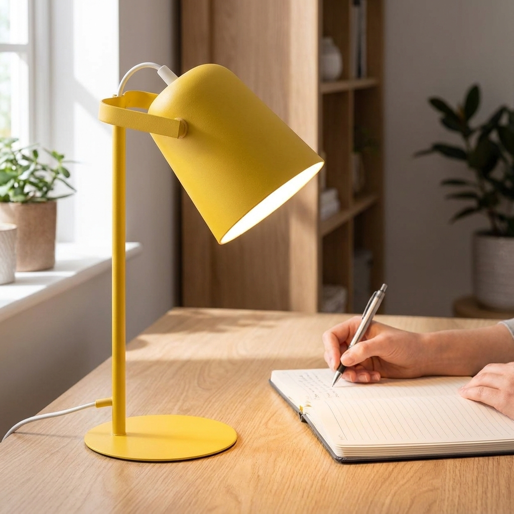 DESKFLARE állítható asztali lámpa - meleg LED-fény, irányított fénysugár, kompakt kialakítás