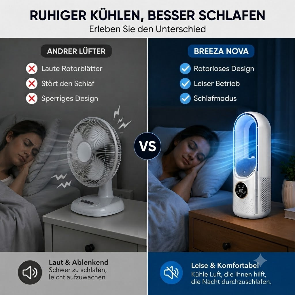 Quiet Bladeless Air Tower Fan With Sleep Mode And Silent Cooling