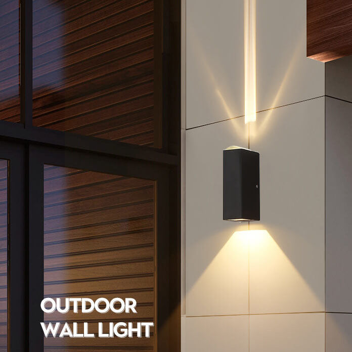 AstraGlow Waterproof Outdoor Rectangular LED Wall Sconce For Exterior Use 600 To 1000 Lumens