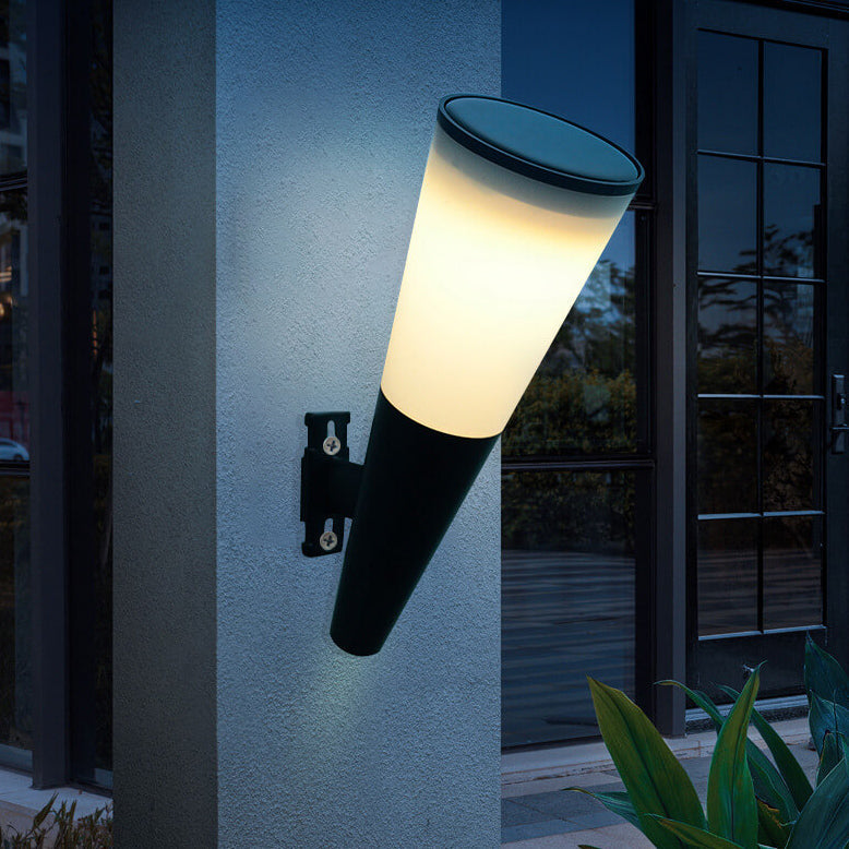 NovaLux Anthracite Solar Wall Light With Dusk To Dawn Sensor For Outdoor Lighting