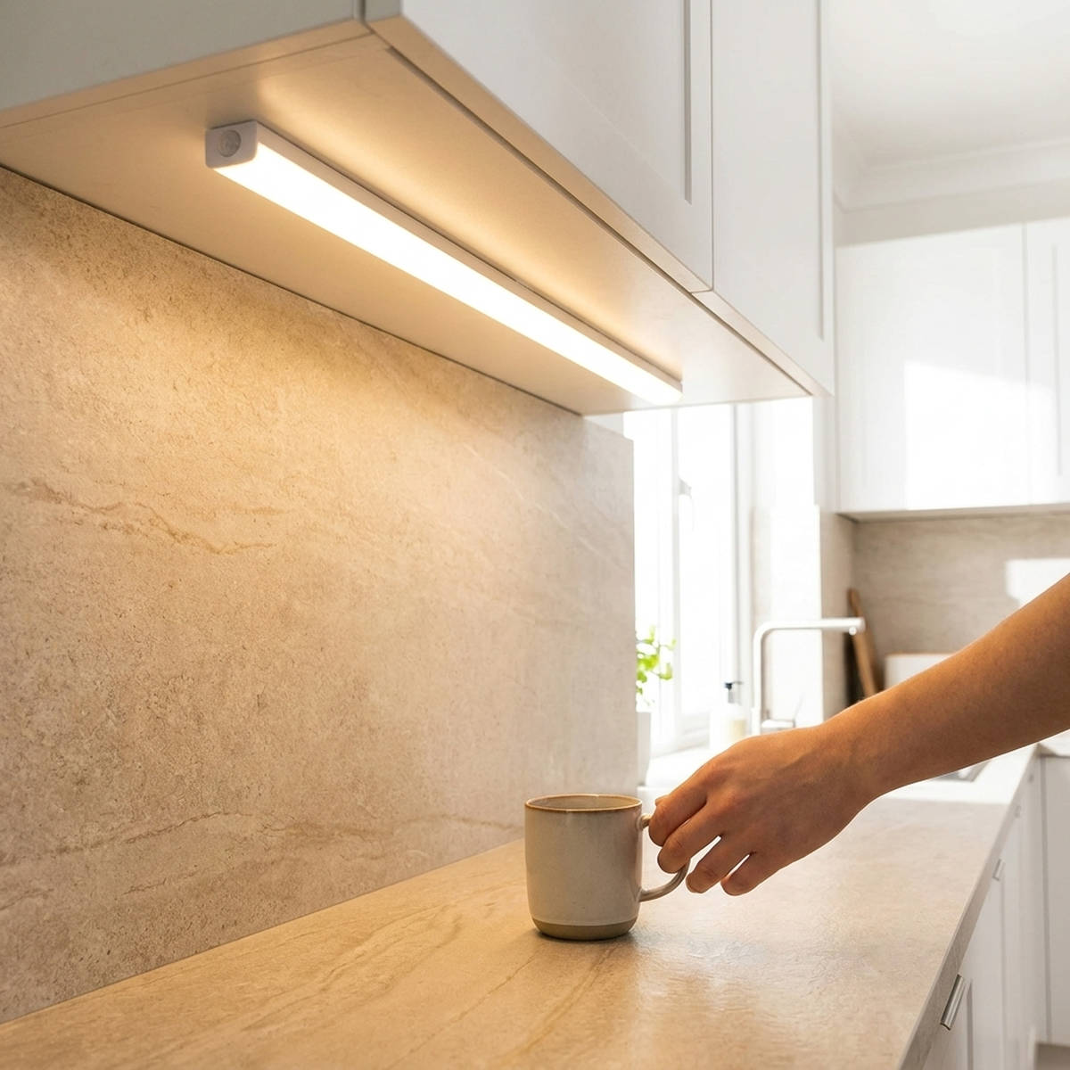 LITENEX φωτιστικό LED με ανίχνευση κίνησης — Φωτισμός χωρίς χέρια με αυτόματη απενεργοποίηση σε 20 δευτερόλεπτα