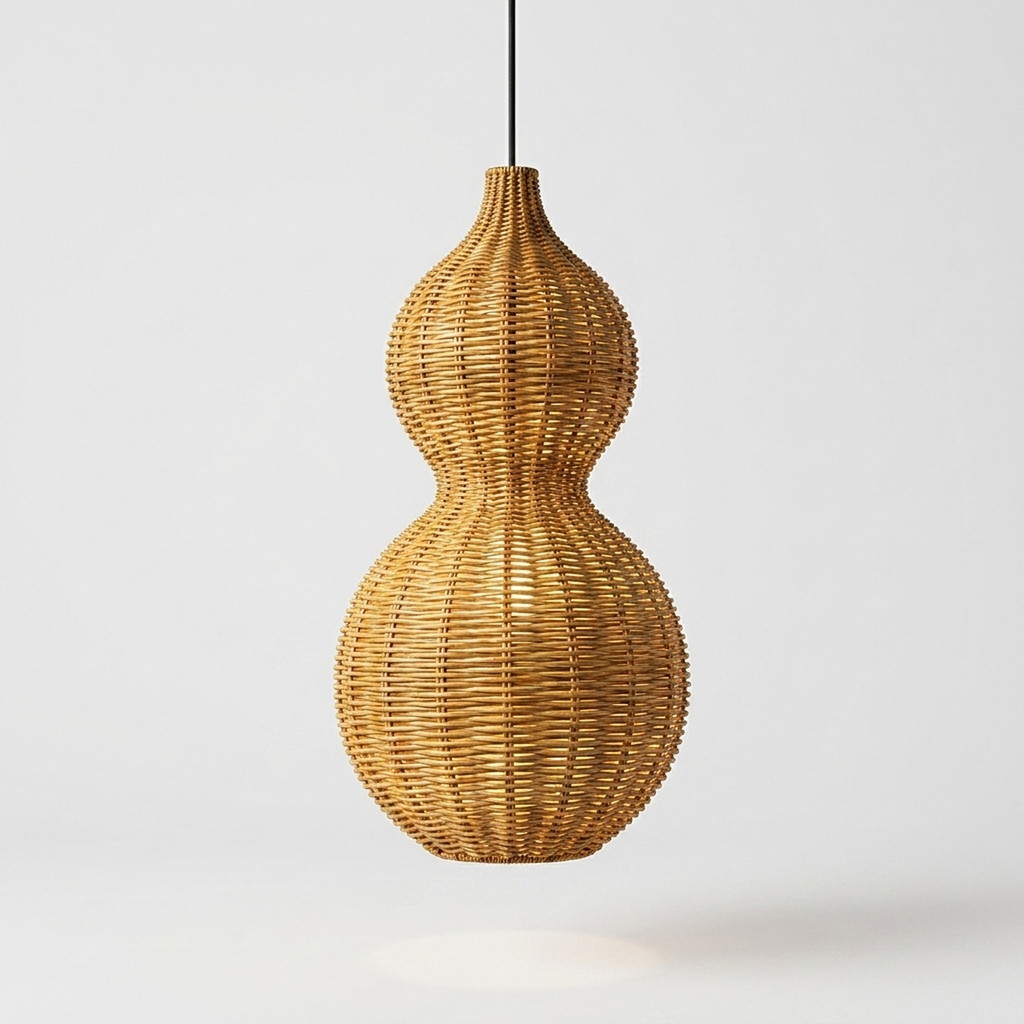 COASTMUSE Handgefertigte Pendelleuchte aus Rattan — Wasserdichtes Design für den Außenbereich