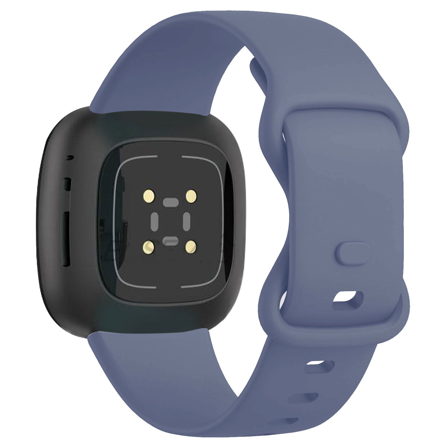 Waterproof Silicone Strap — Grey-Blue, Soft, Flexible Fit for Fitbit Versa 3