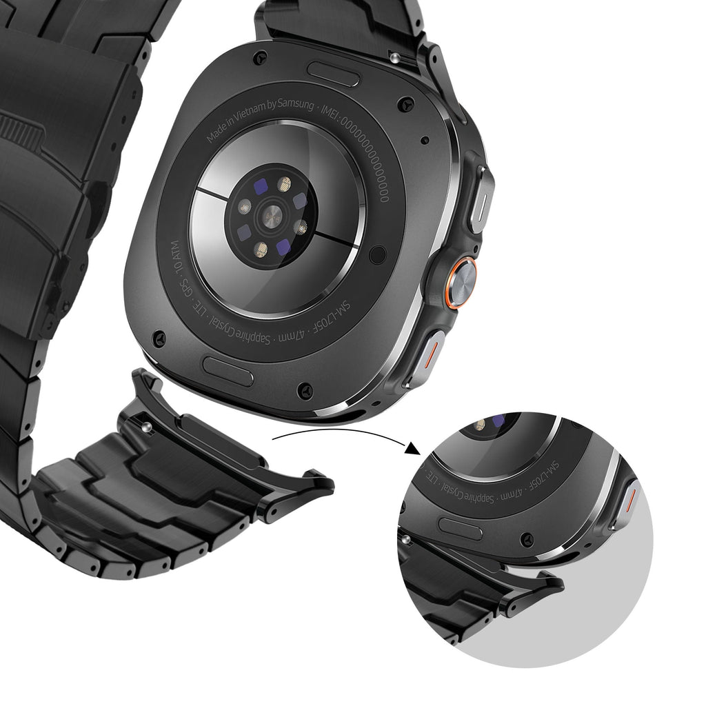 Cinturino con maglie in titanio nero ferro per Samsung Galaxy Watch Ultra