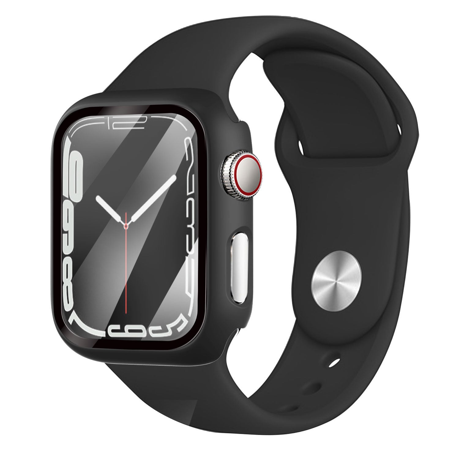 Slitstarkt skyddsfodral för Apple Watch — integrerat glasskydd, svart