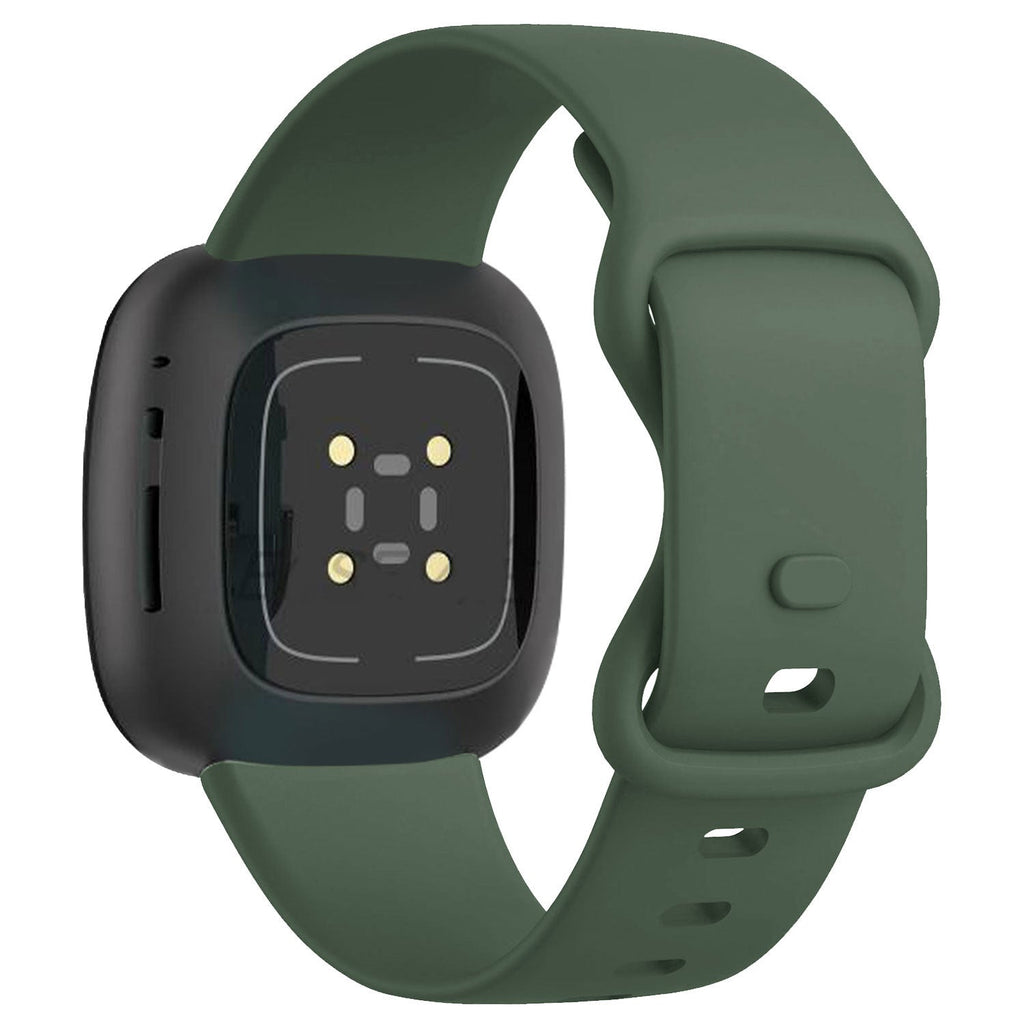 Klassisk silikonerem til Fitbit Versa 3, mørkegrøn