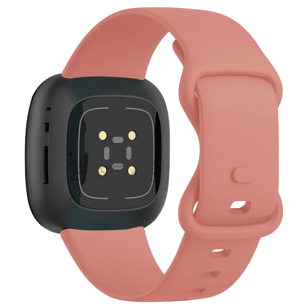 Klasszikus rózsaszín szilikon cserepánt – Fitbit Versa 3