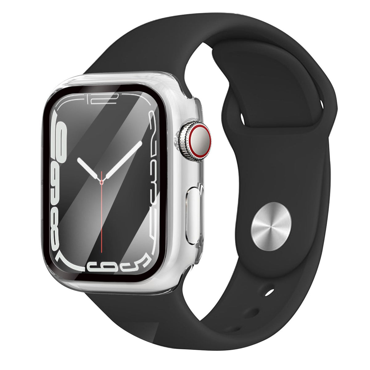 Průhledné pevné pouzdro pro Apple Watch — přední skleněný kryt