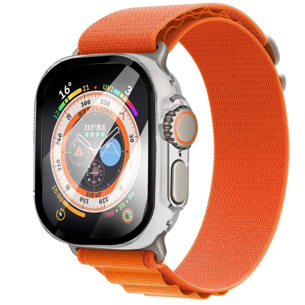 Průhledné pevné pouzdro pro Apple Watch — přední skleněný kryt