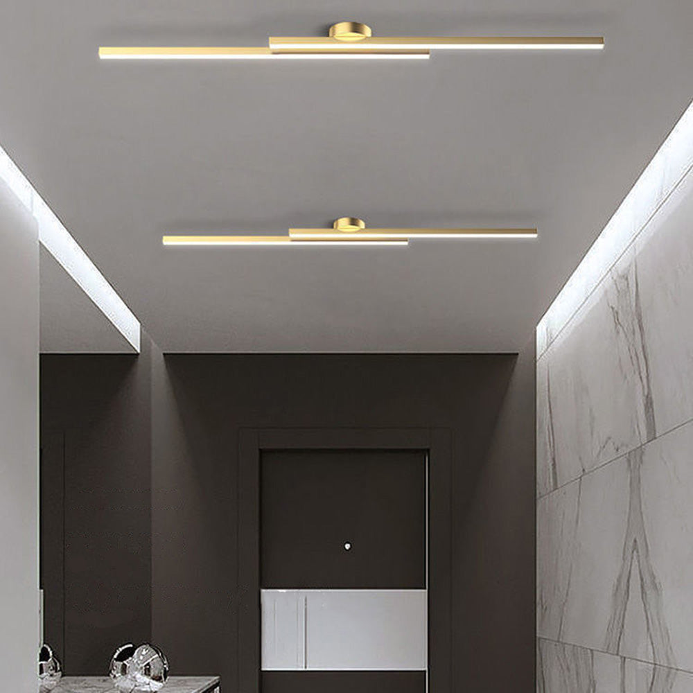 LumenVale Aluminum LED Ceiling Light With Minimalist Design, Semi Flush For Living Areas