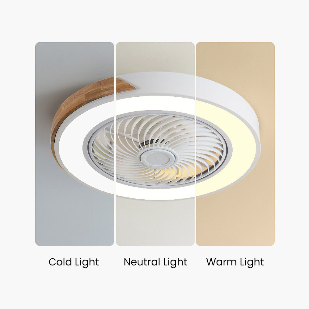 Boreal Timber Wooden Blades Ceiling Fan With Energy Saving LED Lighting For Living Spaces