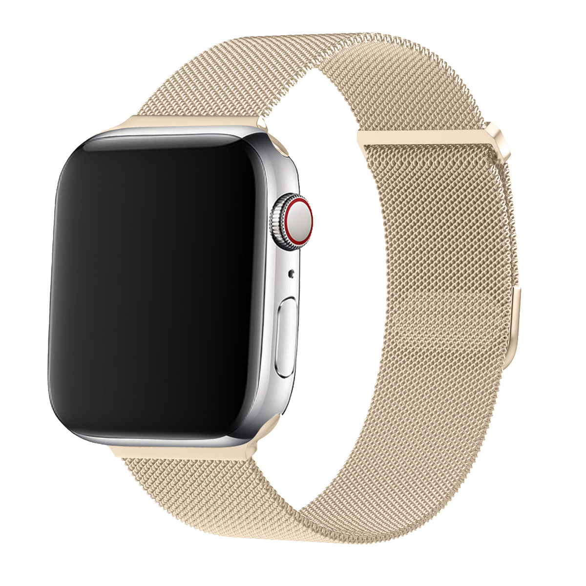 Correa de malla milanesa dorada retro para Apple Watch — diseño ligero