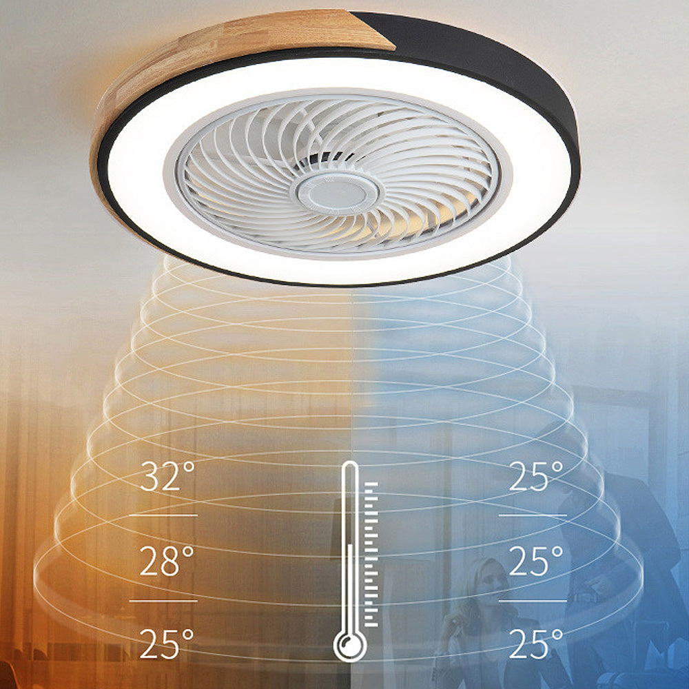Boreal Timber Wooden Blades Ceiling Fan With Energy Saving LED Lighting For Living Spaces