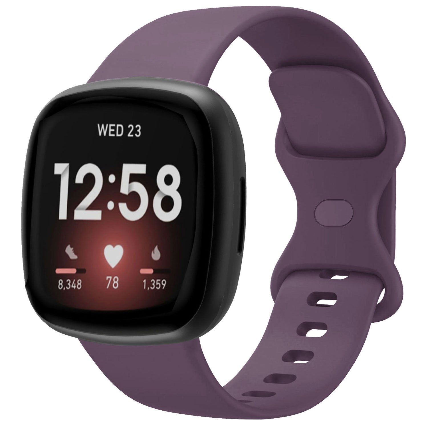 Deep Purple Classic Silicone Strap for Fitbit Versa 3