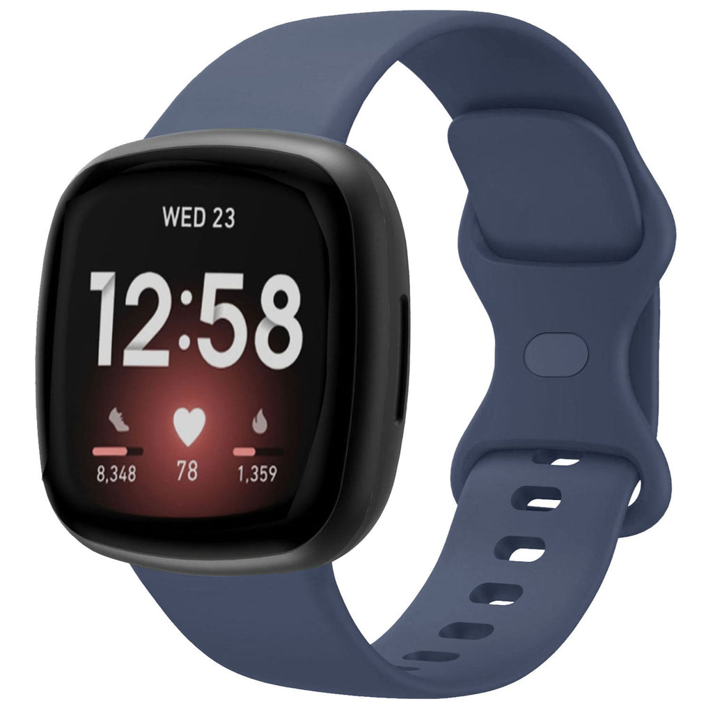 Cinturino per Fitbit Versa 3 — classico cinturino in silicone blu scuro