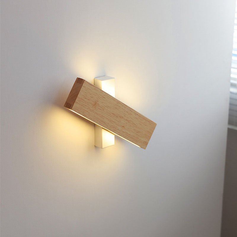 Japanese LED Wall Lamp Rotatable Minimalist Aluminum Black White 21cm And 31cm