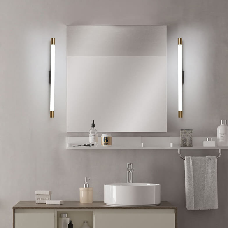 LED Tubular Wall Light In Aluminum Black Or Gold 40 To 150 Cm