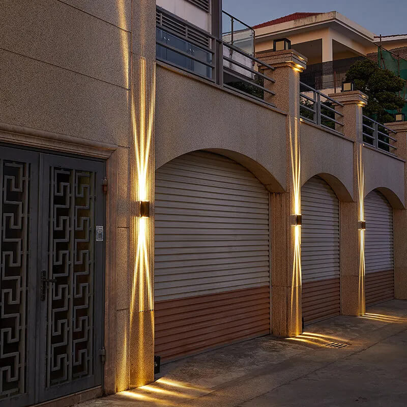 AstraGlow Waterproof Outdoor Rectangular LED Wall Sconce For Exterior Use 600 To 1000 Lumens