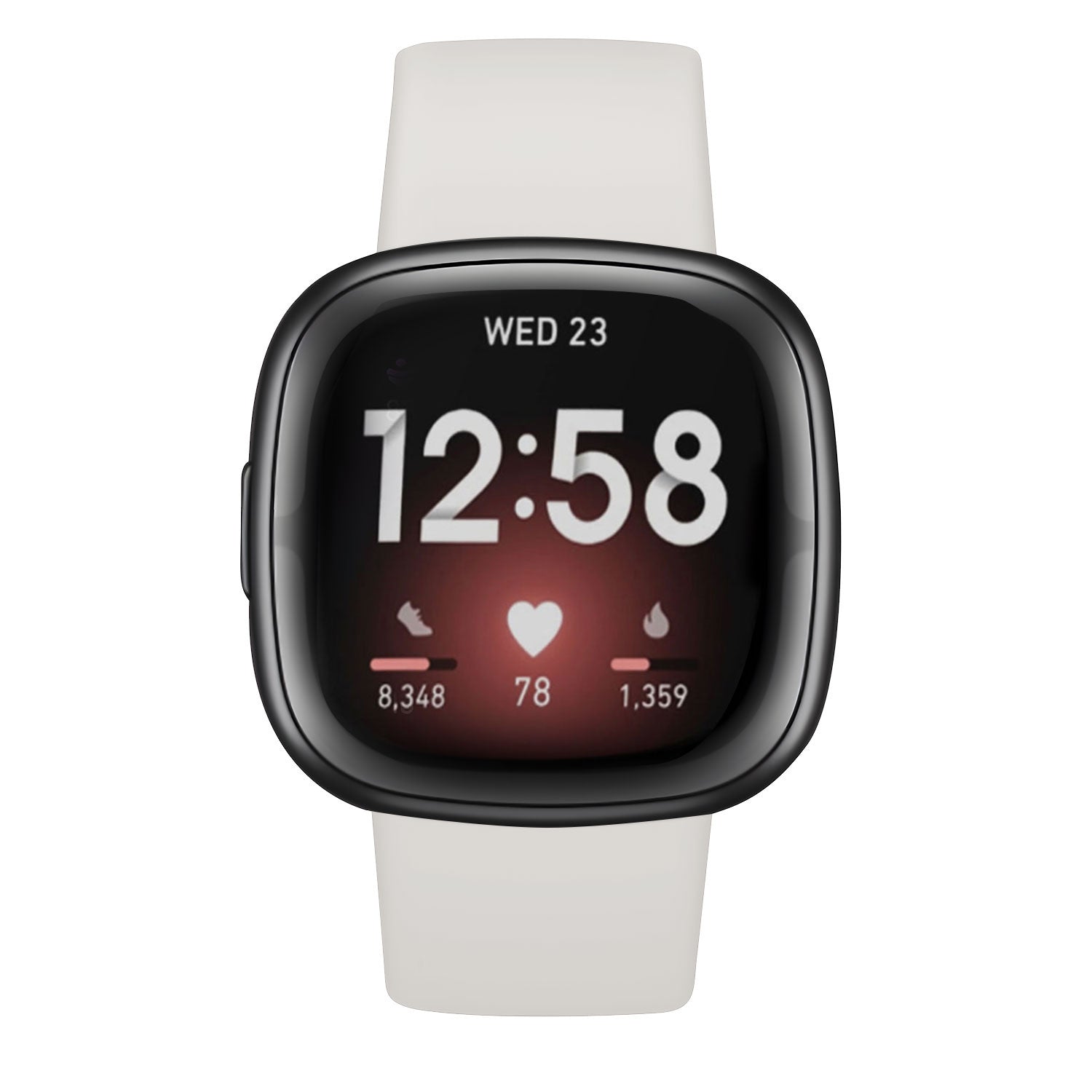 Fitbit Versa 3 Classic Silicone Strap — Waterproof, Off White