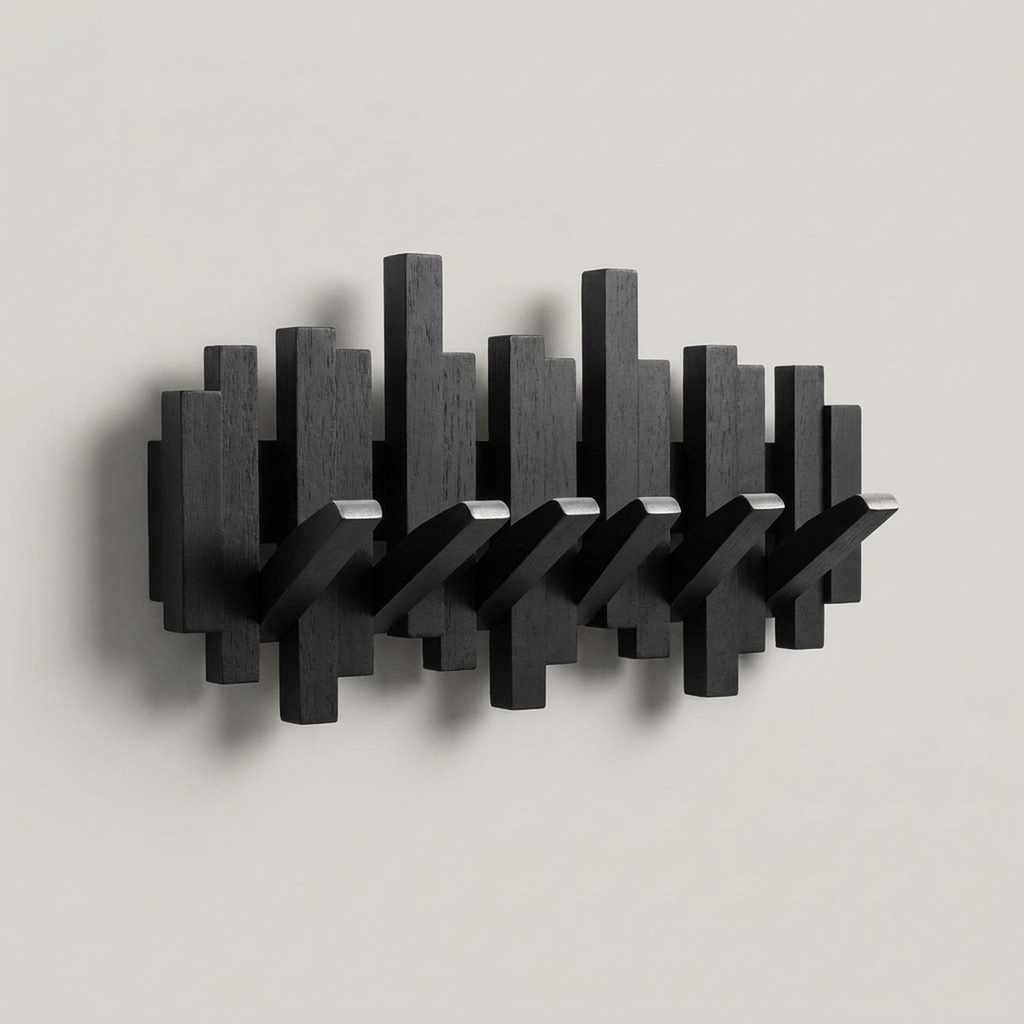 BRANCHORA Sculpturale houten wandkapstok — Sierlijke opbergruimte voor elke dag