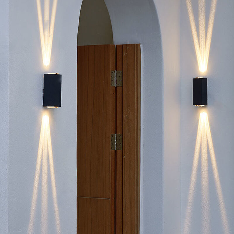 AstraGlow Waterproof Outdoor Rectangular LED Wall Sconce For Exterior Use 600 To 1000 Lumens