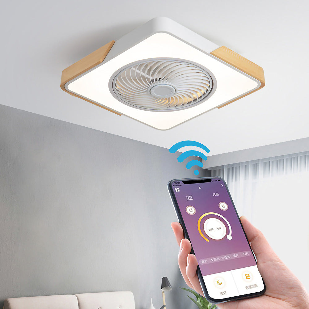Boreal Timber Wooden Blades Ceiling Fan With Energy Saving LED Lighting For Living Spaces