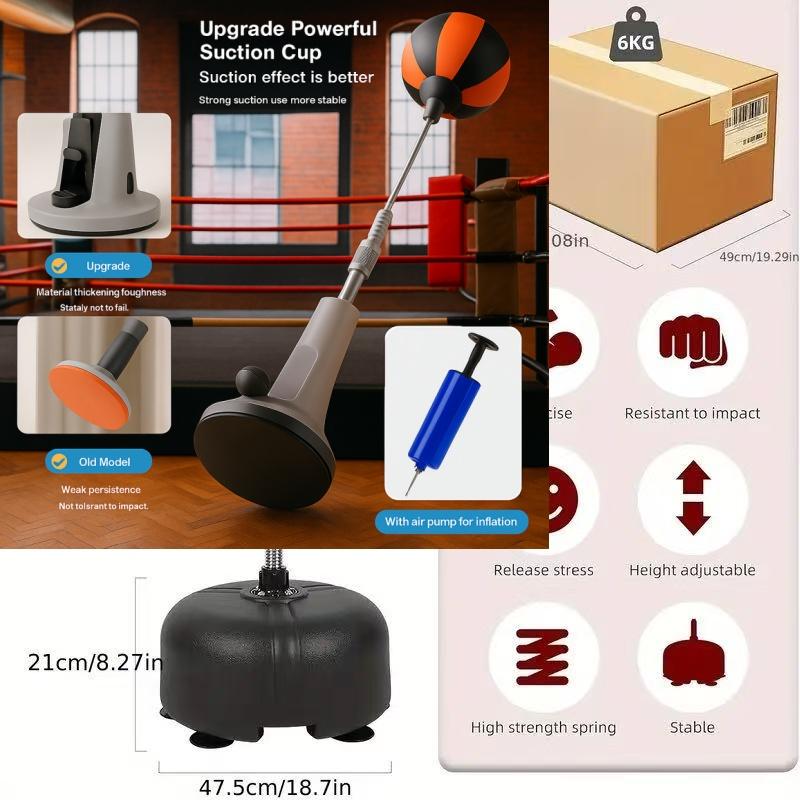 Suport ajustabil pentru sac de box speedball — stație de antrenament cu bază stabilă