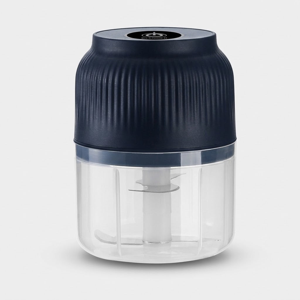 مفرمة كهربائية صغيرة بسعة 300 ml - وعاء زجاجي قابل لإعادة الشحن عبر USB