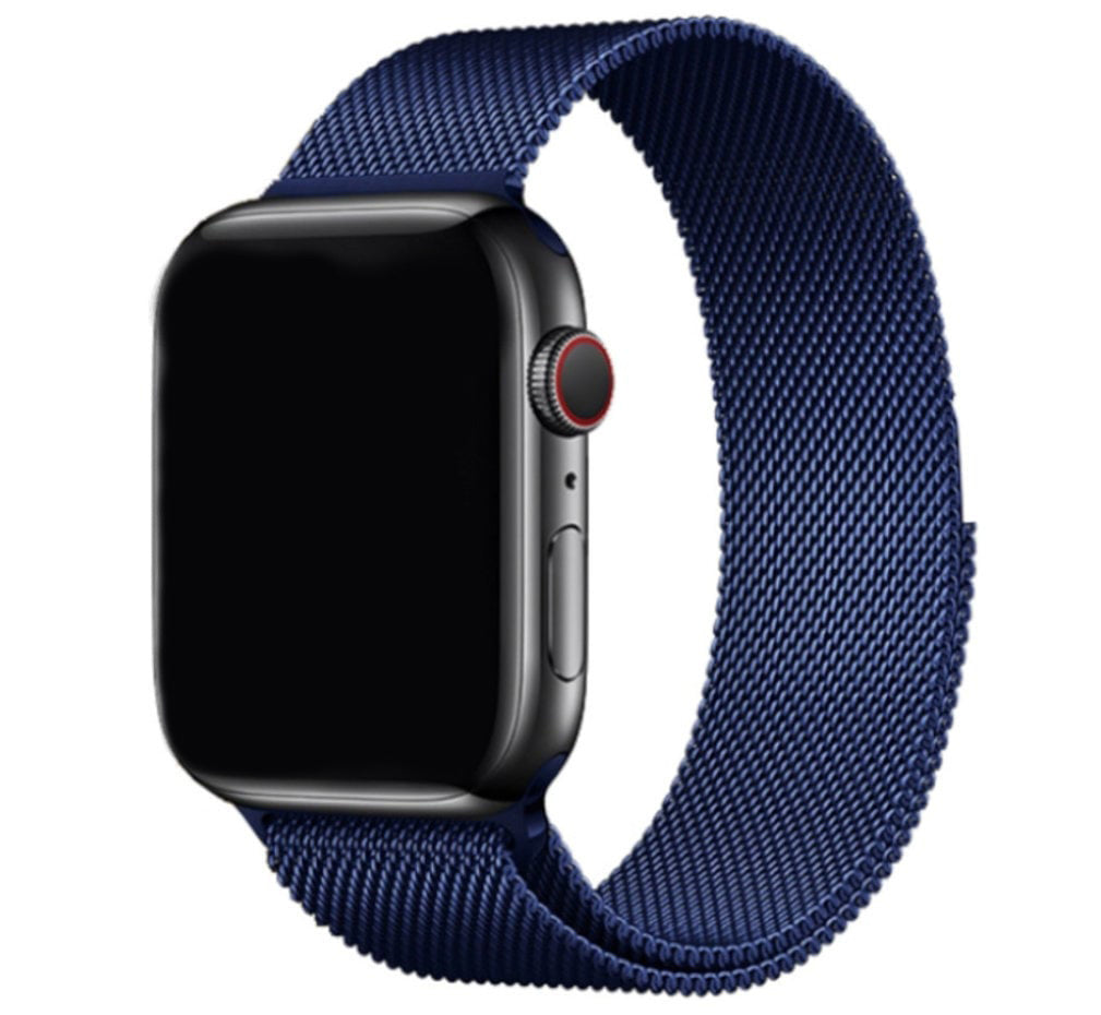 Cinturino milanese blu per Apple Watch — design ispirato all'Italia