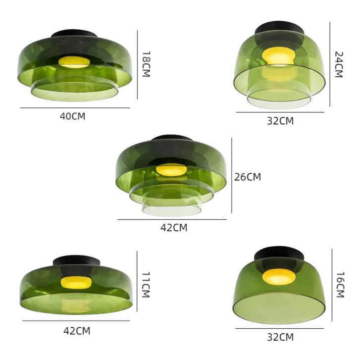 Lumenweave Nordic Style Ceiling Light With Handcrafted Glass Shade For Living Rooms And Dining Areas