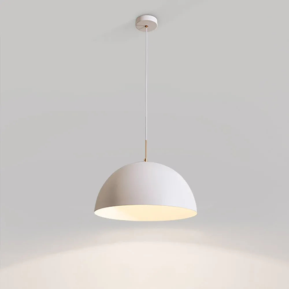 Contemporary Minimalist Ceiling Pendant Lamp With White Shade For Modern Living Rooms