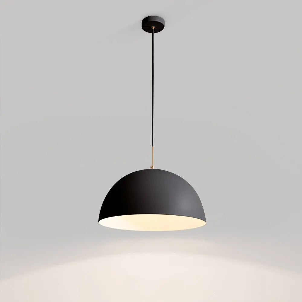 Contemporary Minimalist Ceiling Pendant Lamp With White Shade For Modern Living Rooms