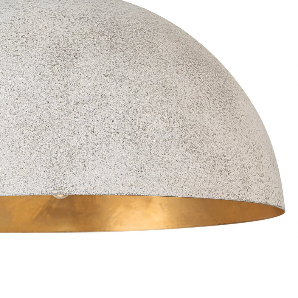 Oversized Dome Pendant Fixture With Industrial Metal Finish For Modern Interiors
