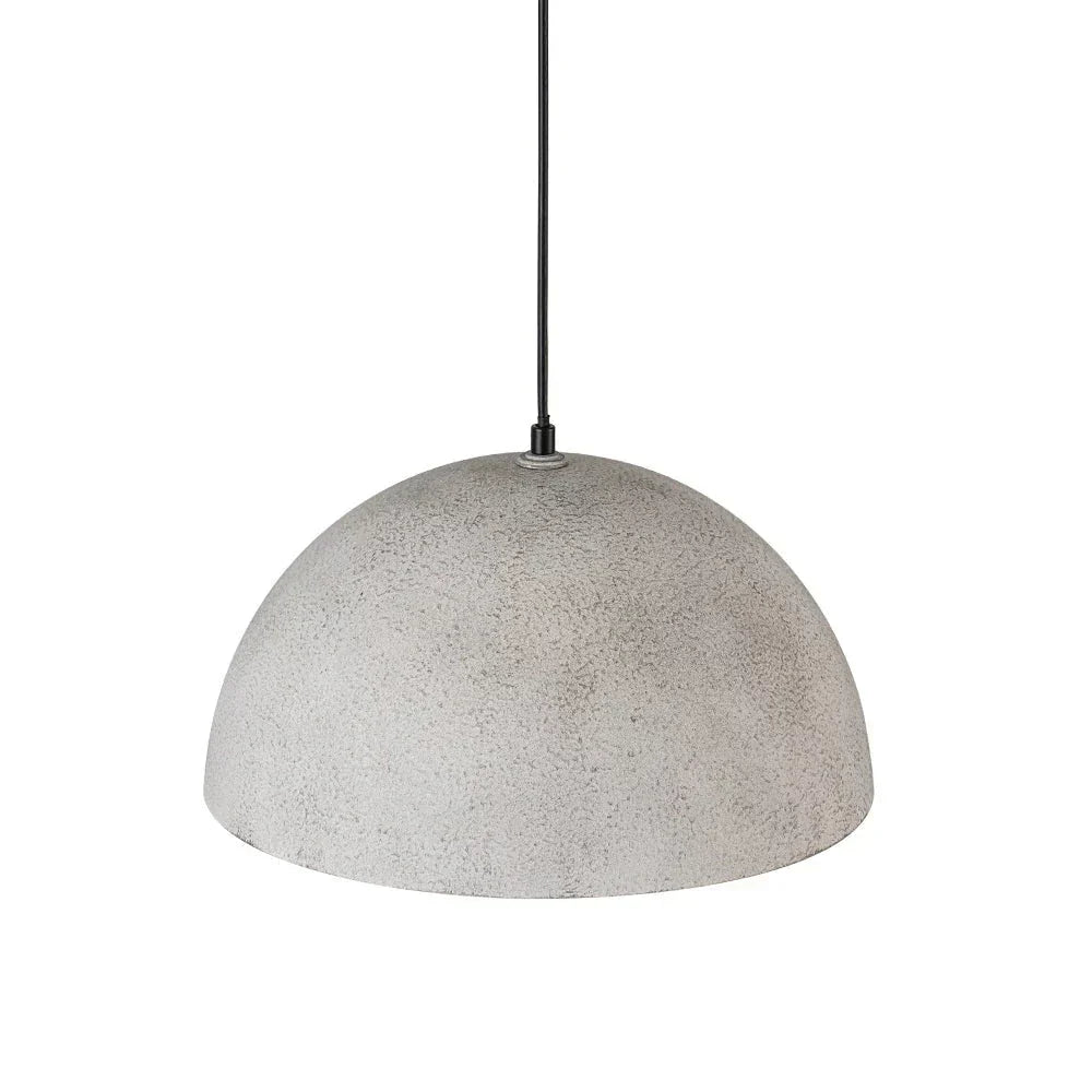 Oversized Dome Pendant Fixture With Industrial Metal Finish For Modern Interiors