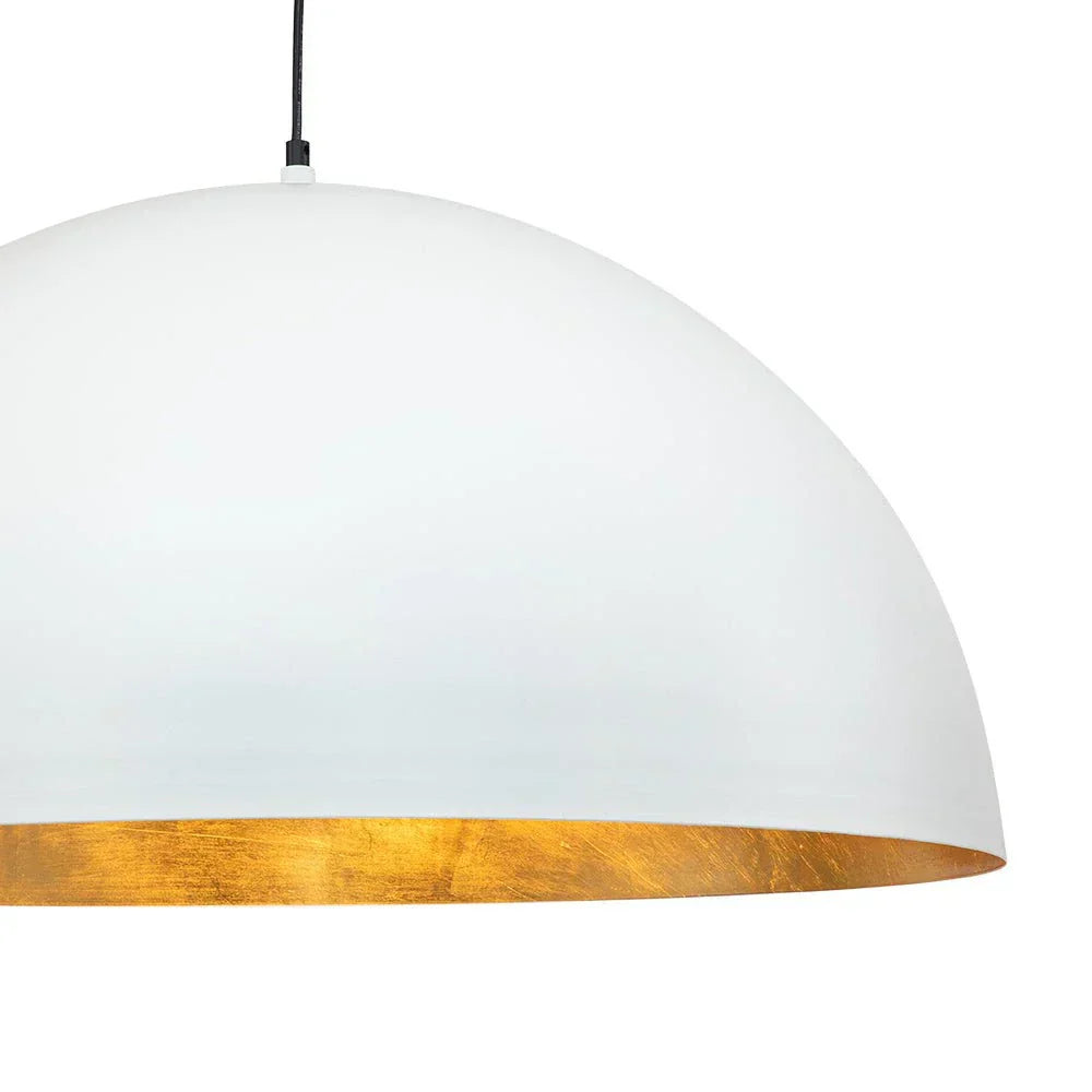 Oversized Dome Pendant Fixture With Industrial Metal Finish For Modern Interiors