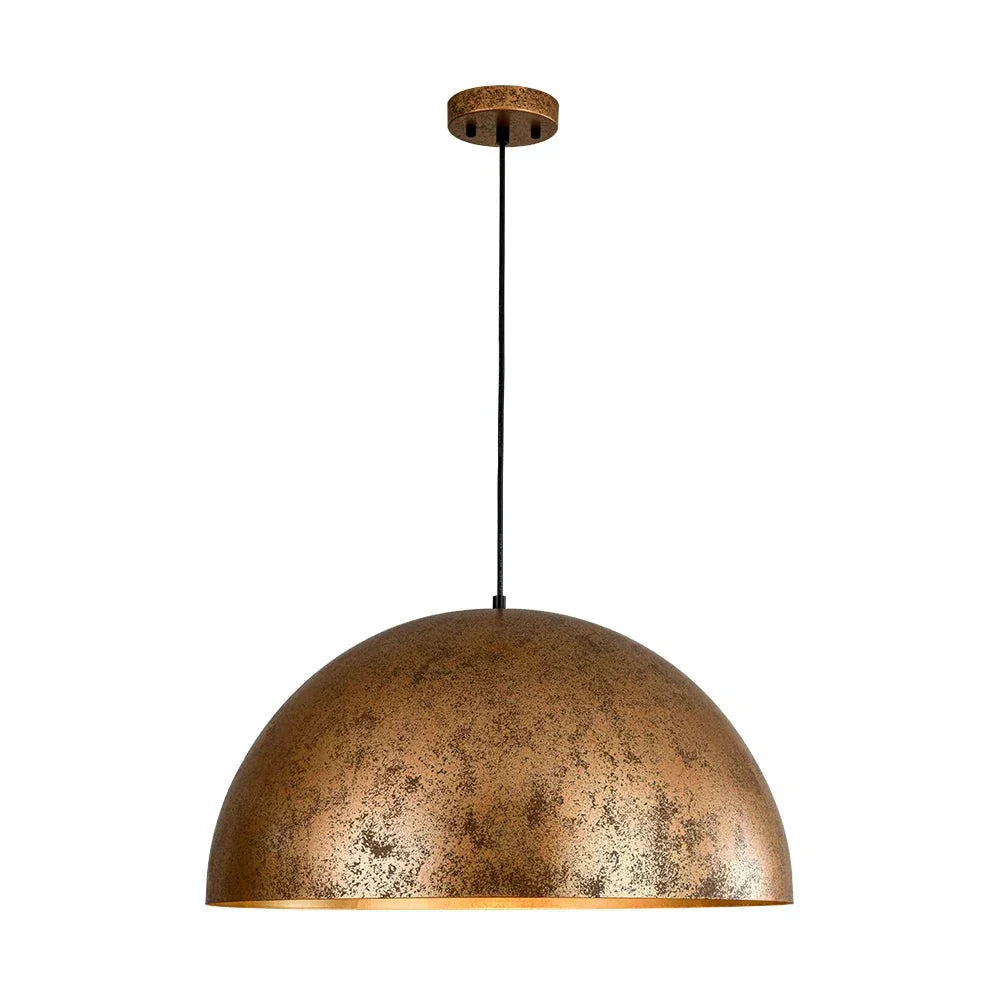 Oversized Dome Pendant Fixture With Industrial Metal Finish For Modern Interiors