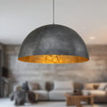 Oversized Dome Pendant Fixture With Industrial Metal Finish For Modern Interiors