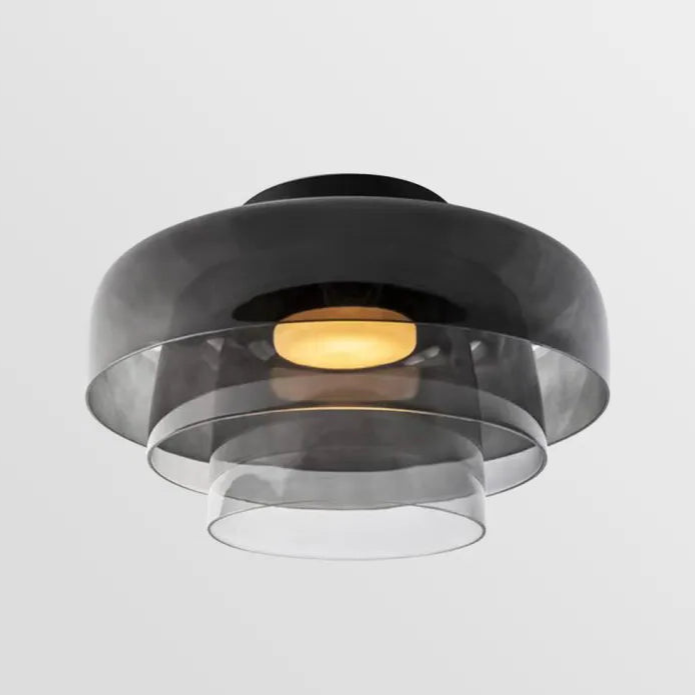 Lumenweave Nordic Style Ceiling Light With Handcrafted Glass Shade For Living Rooms And Dining Areas
