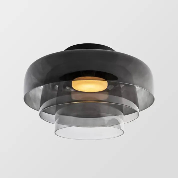 Lumenweave Nordic Style Ceiling Light With Handcrafted Glass Shade For Living Rooms And Dining Areas